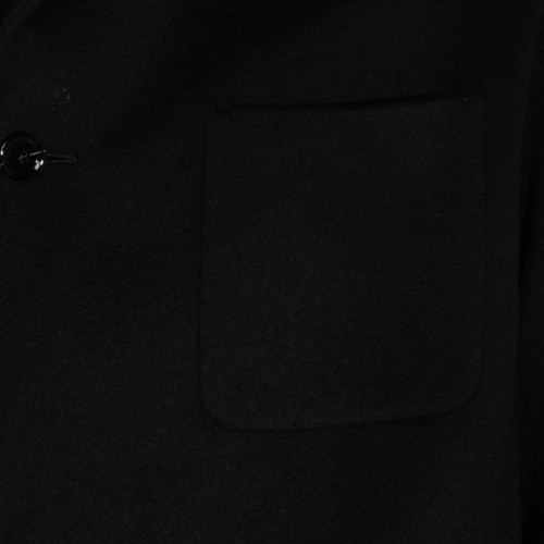 BLACK WOOL CASUAL JACKET
