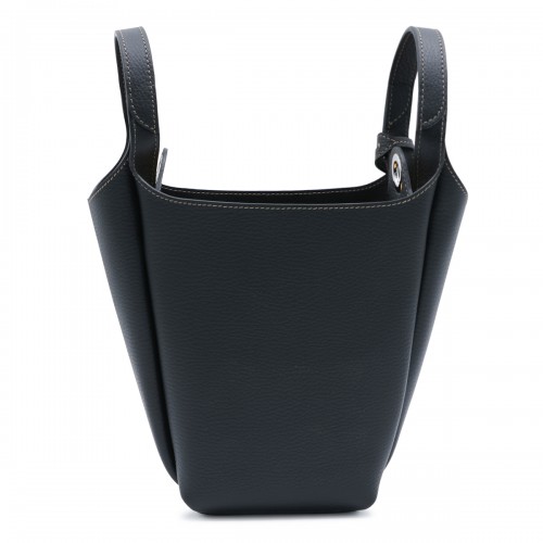 BLACK LEATHER APA MINI SATCHEL