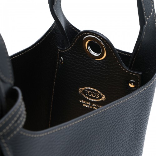BLACK LEATHER APA MINI SATCHEL