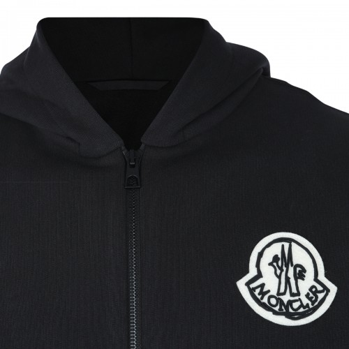 BLACK COTTON SWEATSHIRT