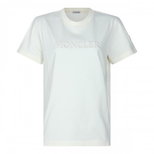 WHITE COTTON LOGO T-SHIRT