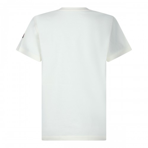 WHITE COTTON LOGO T-SHIRT 2
