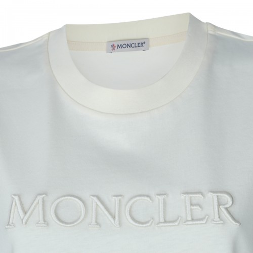 WHITE COTTON LOGO T-SHIRT