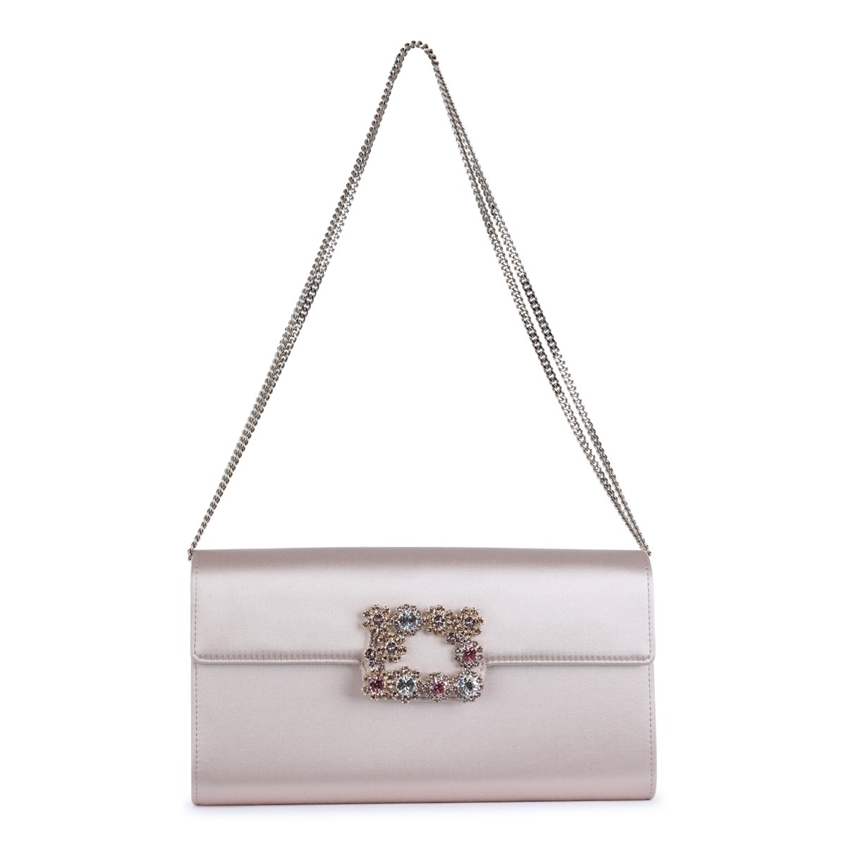 PINK SATIN EFFLORESCENCE TOP HANDLE BAG