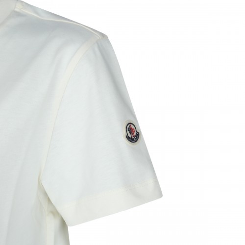 WHITE COTTON LOGO T-SHIRT