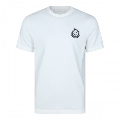 WHITE COTTON LOGO T-SHIRT