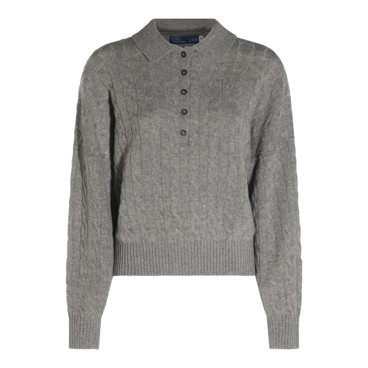GREY HEATHER WOOL AND CASHMERE BLEND...