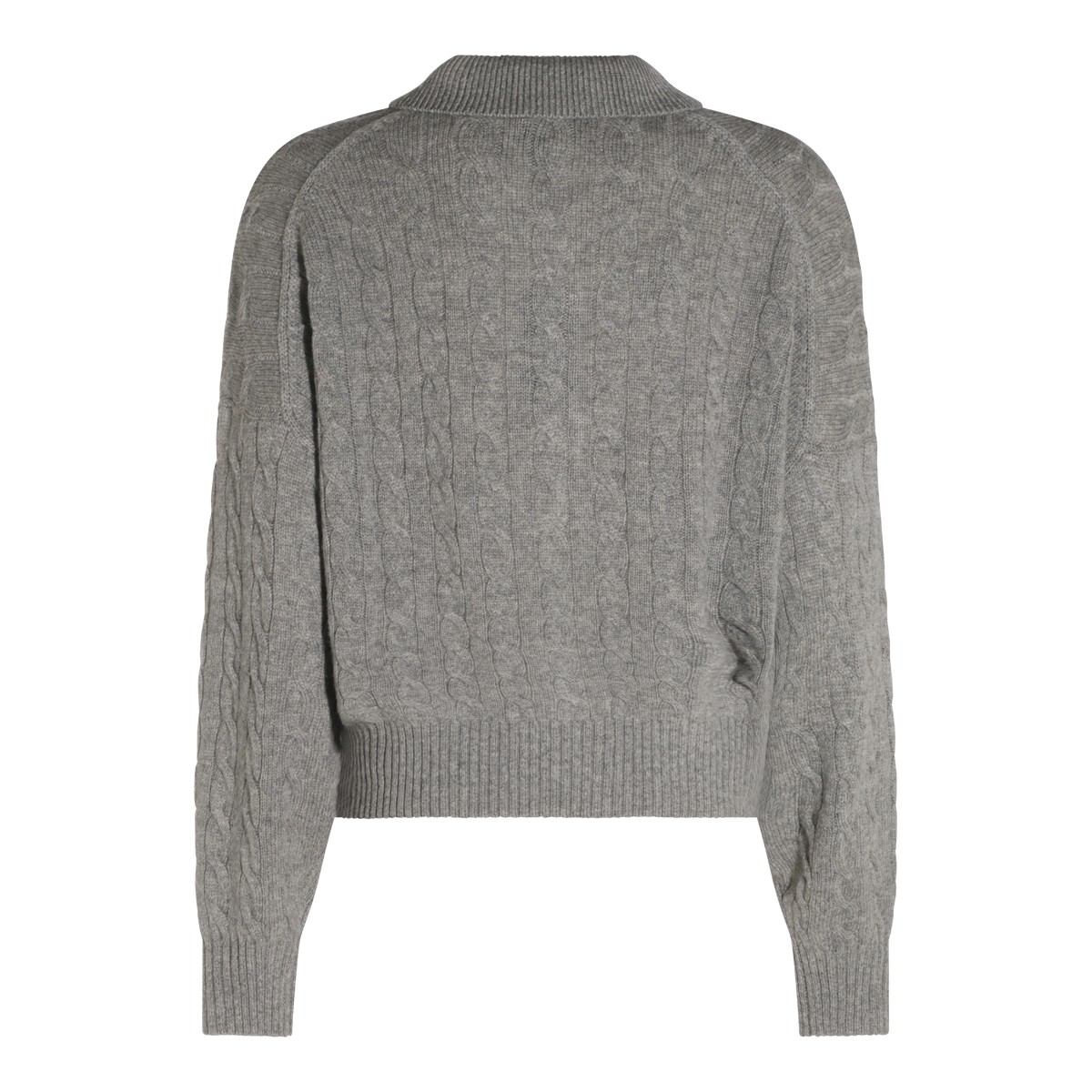 GREY HEATHER WOOL AND CASHMERE BLEND...