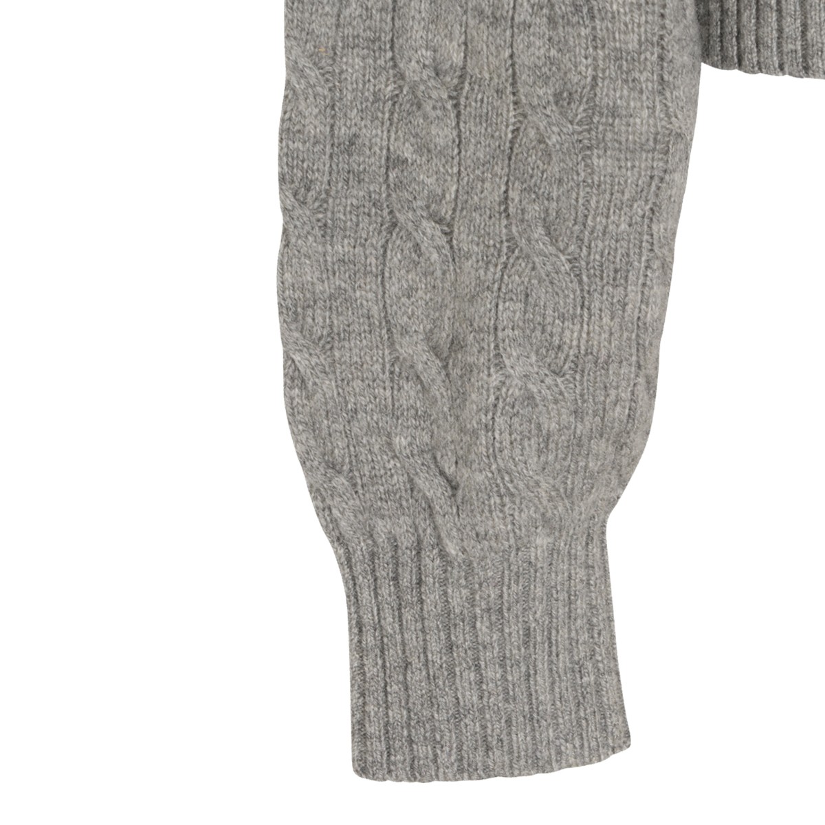 GREY HEATHER WOOL AND CASHMERE BLEND...