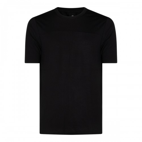 BLACK VISCOSE T-SHIRT