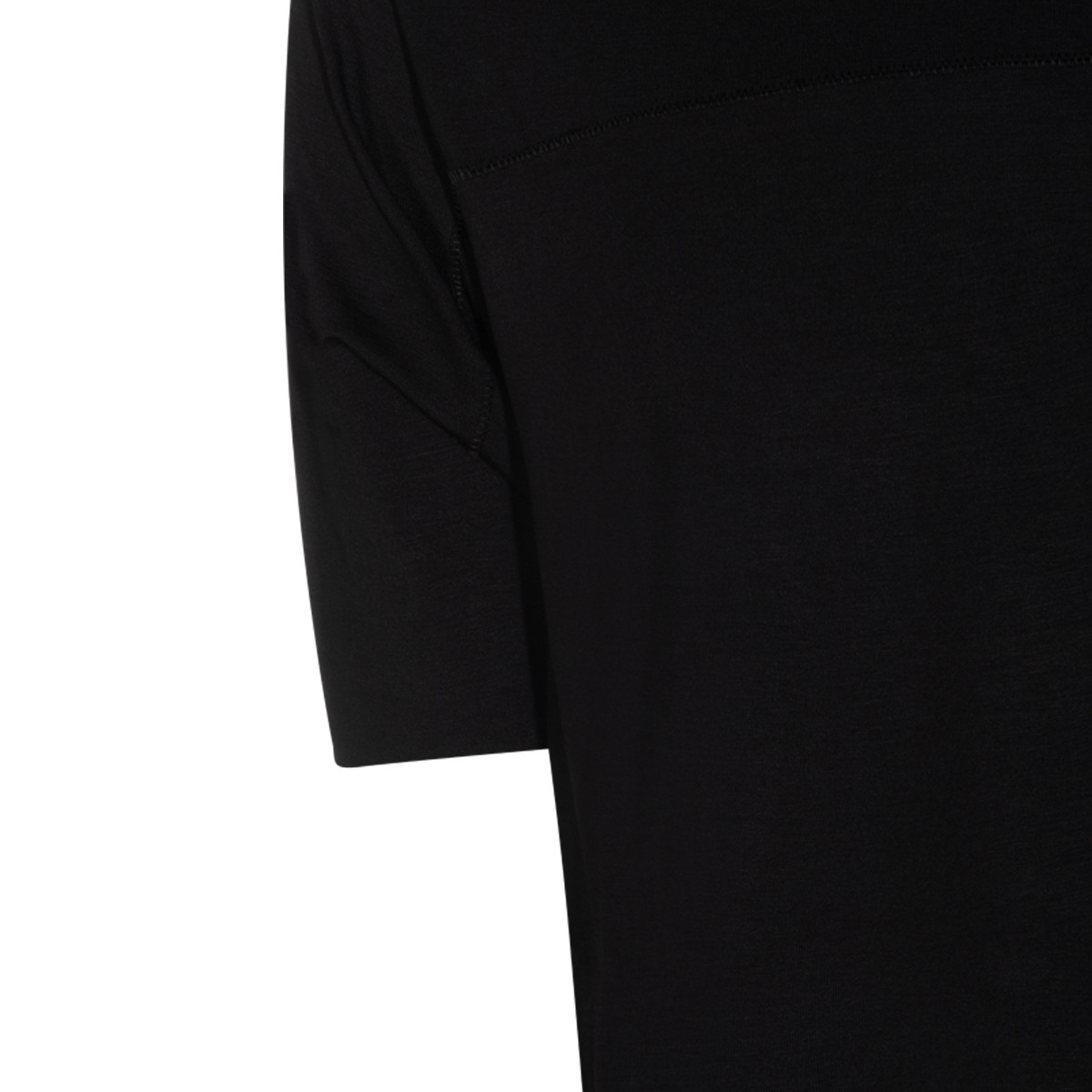 BLACK VISCOSE T-SHIRT