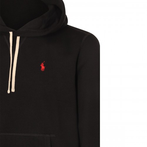 BLACK COTTON SWEATSHIRT