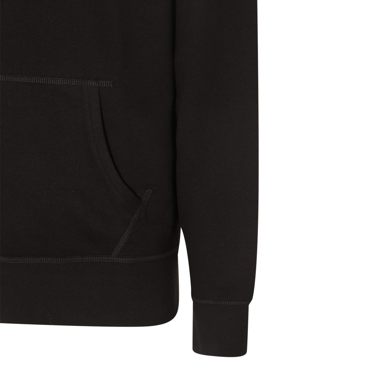 BLACK COTTON SWEATSHIRT