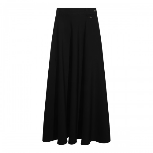 NAVY LONG PLEATED SKIRT