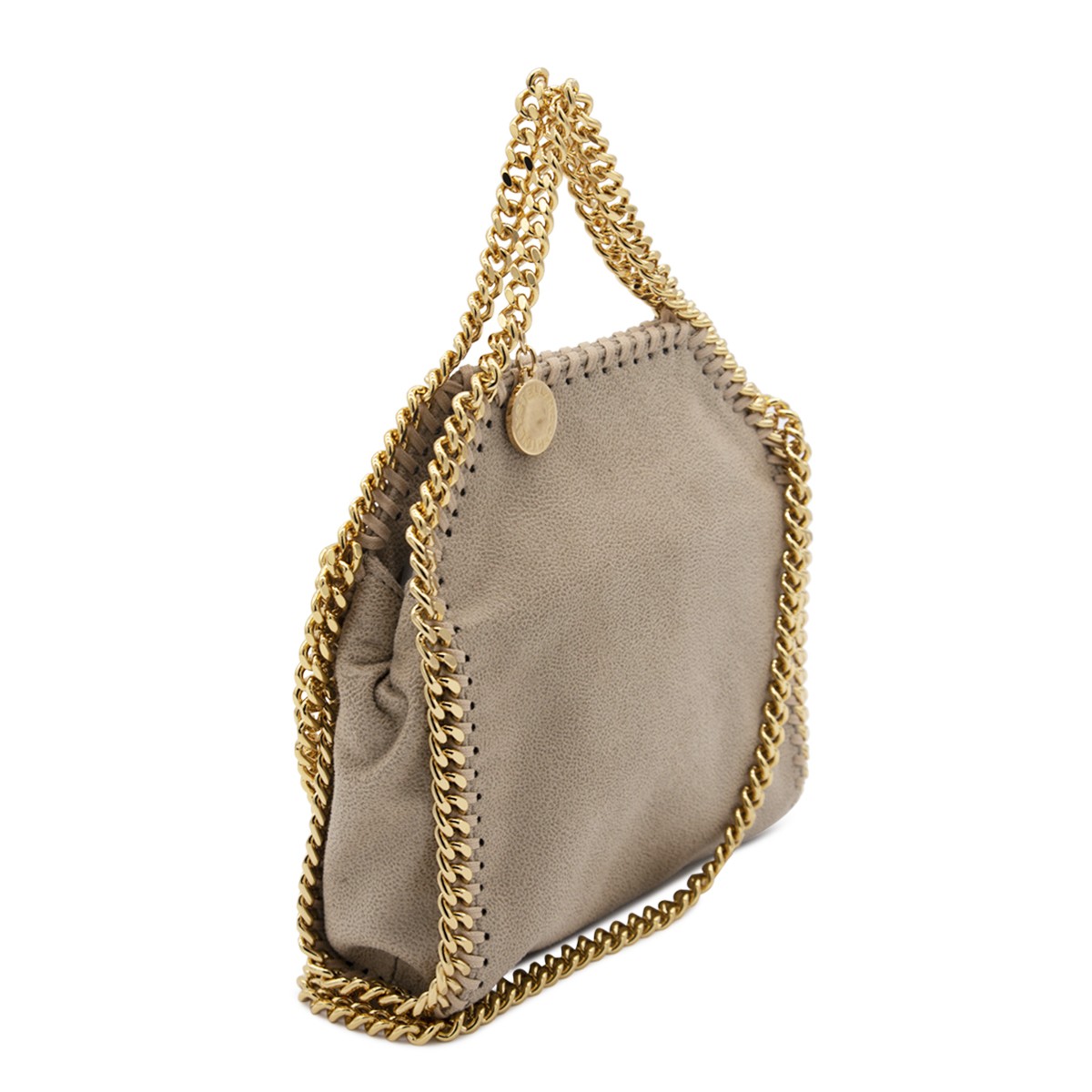 CREAM FAUX LEATHER FALABELLA TOTE