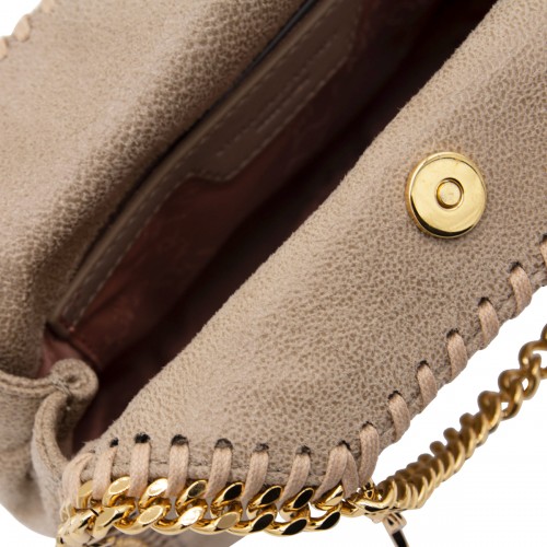 CREAM FAUX LEATHER FALABELLA TOTE