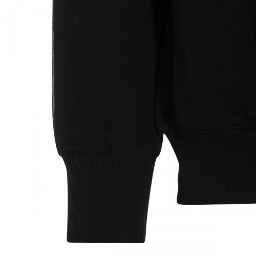 BLACK COTTON SWEATSHIRT