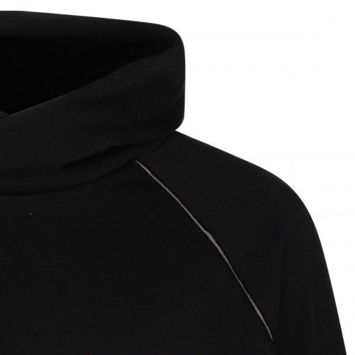 BLACK COTTON SWEATSHIRT
