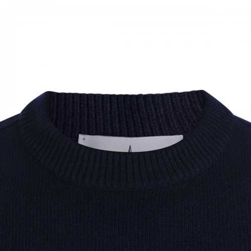 NAVY BLUE WOOL BLEND SWEATER