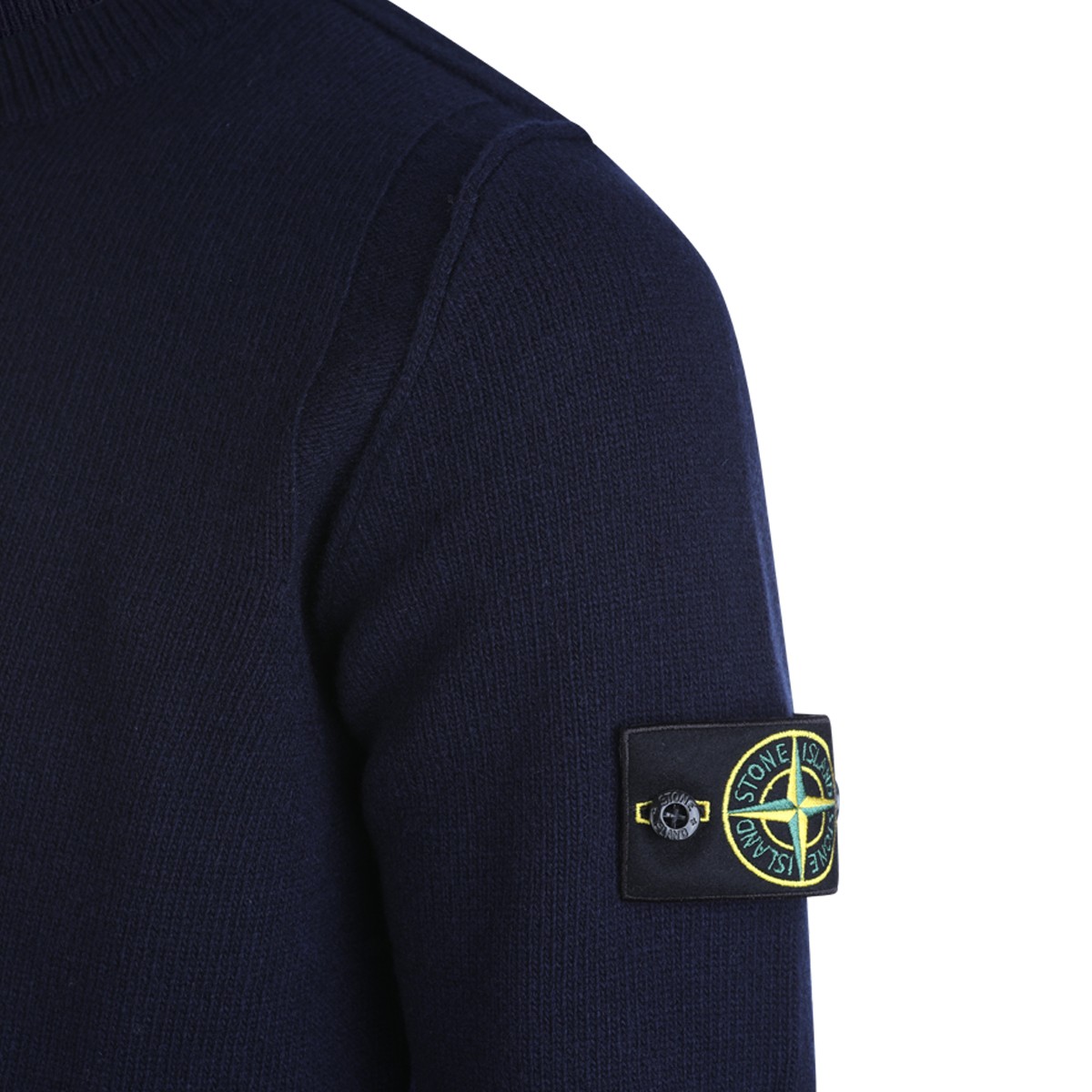 NAVY BLUE WOOL BLEND SWEATER