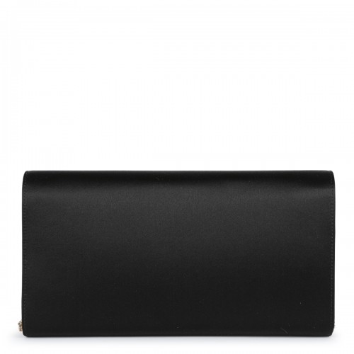 BLACK SATIN EFFLORESCENCE TOP HANDLE BAG