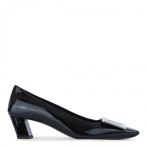 BLACK LEATHER BELLE VIVIER PUMPS