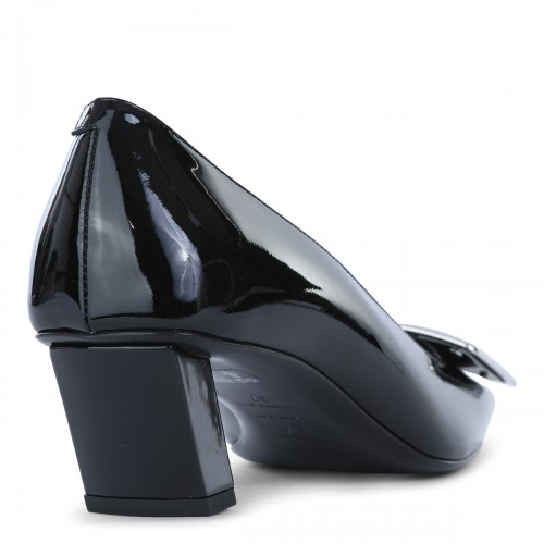BLACK LEATHER BELLE VIVIER PUMPS