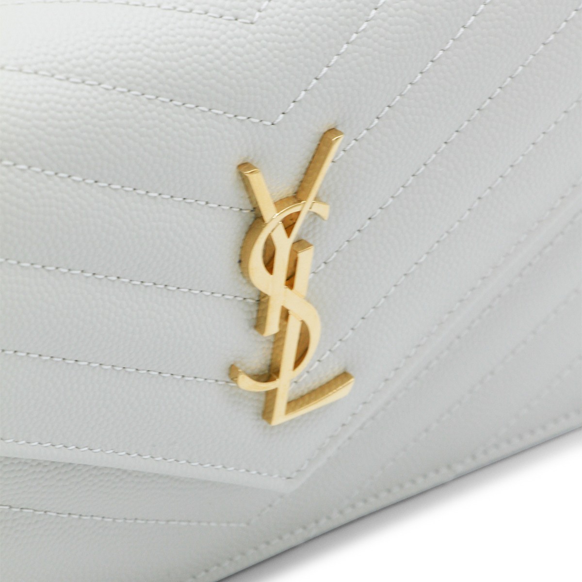 CREAM SOFT LEATHER ENVELOPE MINI BAG