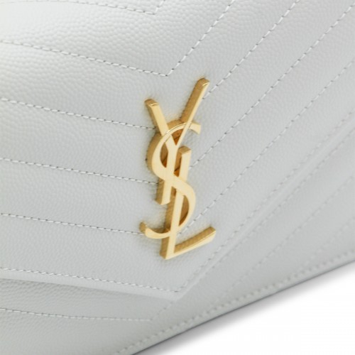 CREAM SOFT LEATHER ENVELOPE MINI BAG