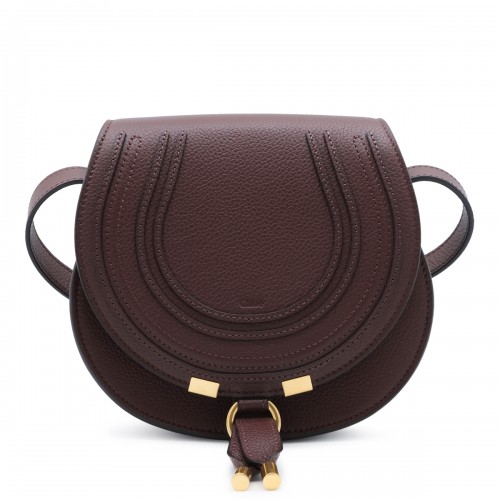 BROWN LEATHER MARCIE CROSSBODY BAG