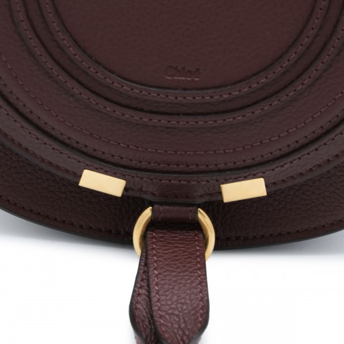 BROWN LEATHER MARCIE CROSSBODY BAG