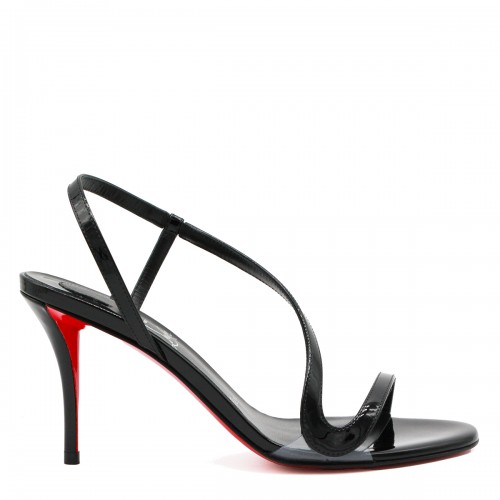 BLACK LEATHER ROSA SANDALS