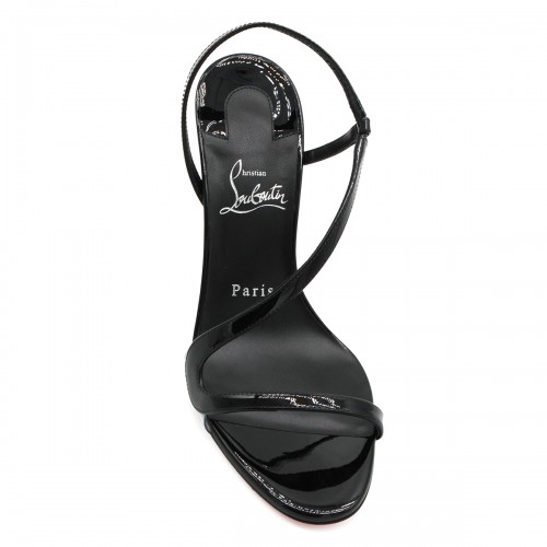 BLACK LEATHER ROSA SANDALS