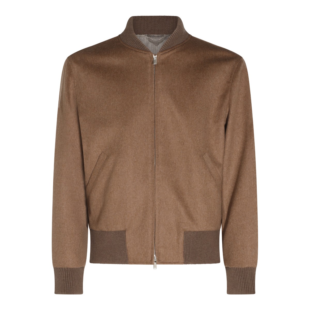 CAMEL WOOL CASUAL JACKET