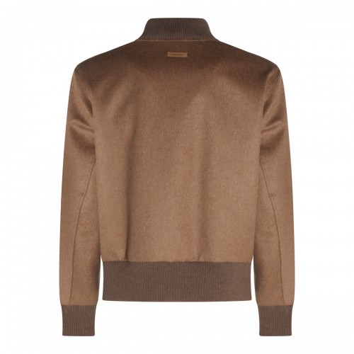 CAMEL WOOL CASUAL JACKET