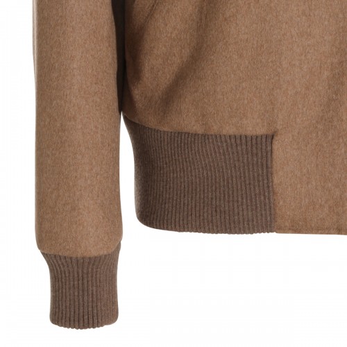 CAMEL WOOL CASUAL JACKET