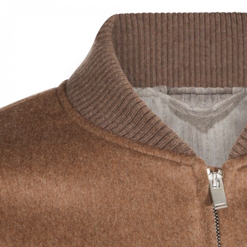 CAMEL WOOL CASUAL JACKET