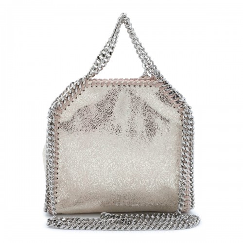 LIGHT PINK FAUX LEATHER TINY TOTE