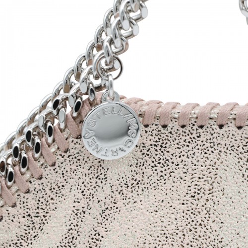 LIGHT PINK FAUX LEATHER TINY TOTE