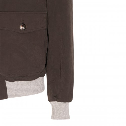 BROWN COTTON DOWN JACKET