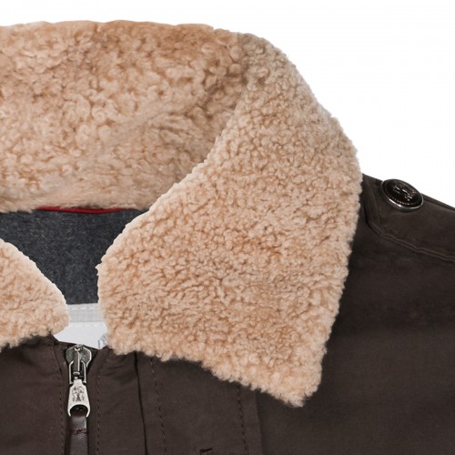 BROWN COTTON DOWN JACKET