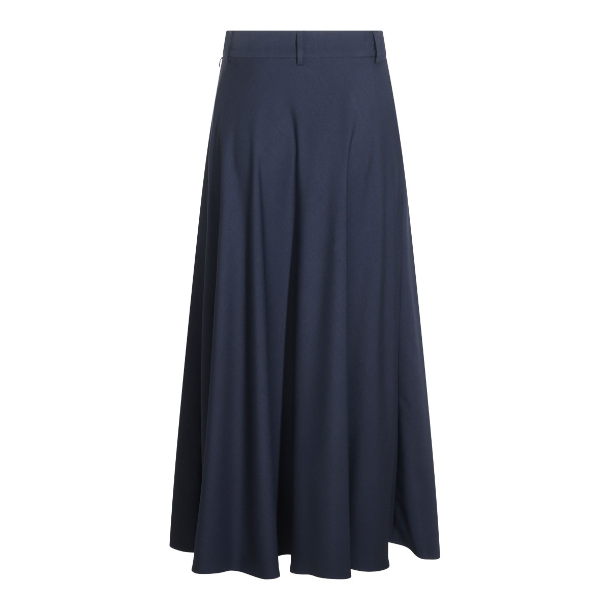 DARK BLUE LONG PLEATED SKIRT