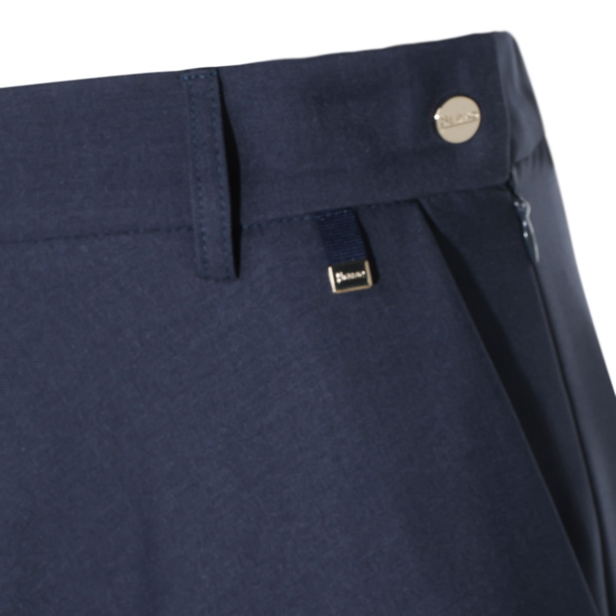 DARK BLUE LONG PLEATED SKIRT