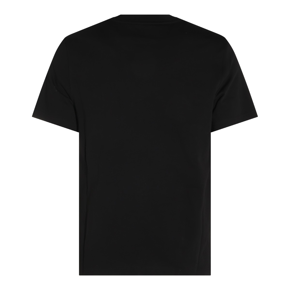 BLACK COTTON LOGO PATCH T-SHIRT