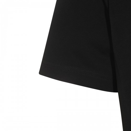 BLACK COTTON LOGO PATCH T-SHIRT