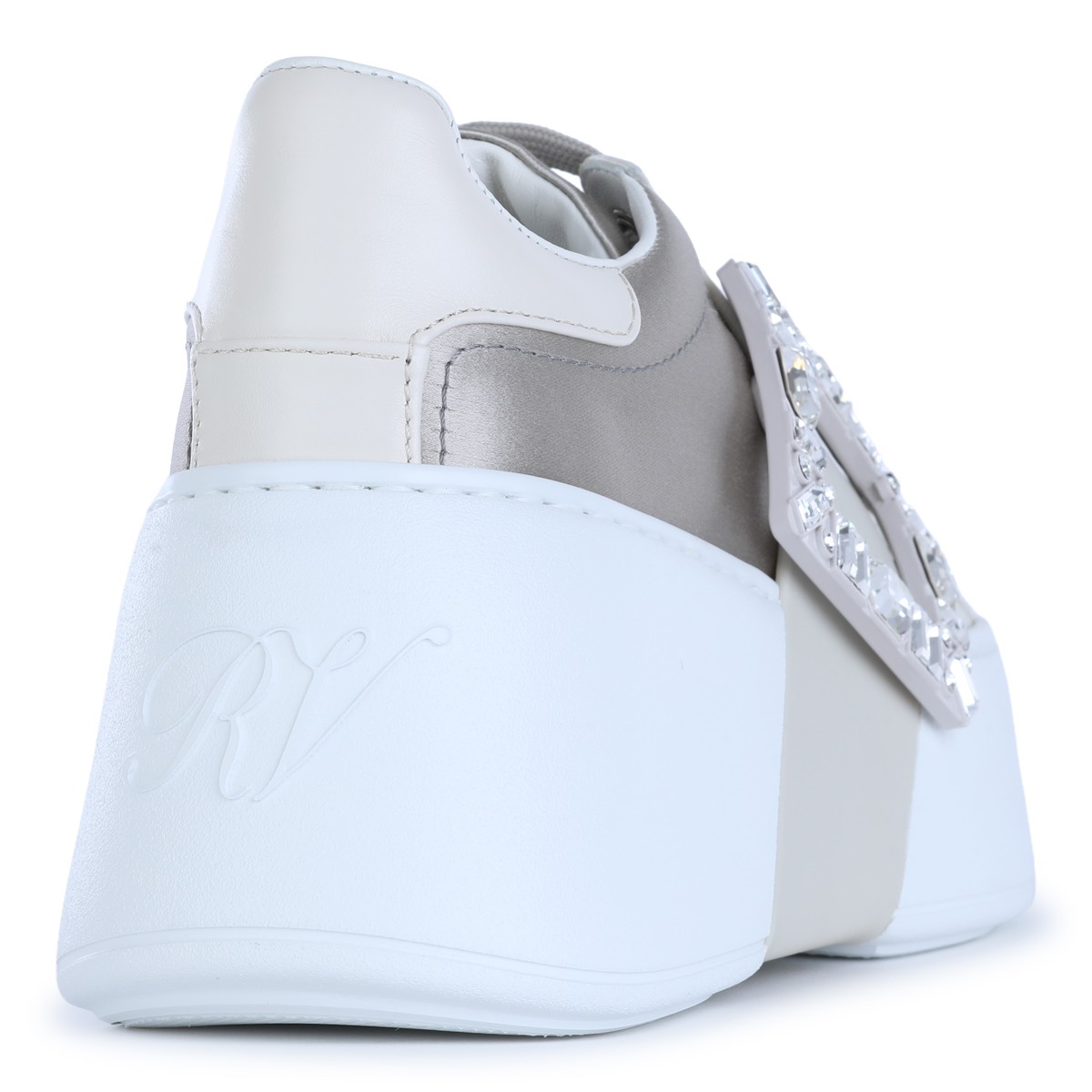BEIGE SATIN VIV' HIGH STRASS SKATE...