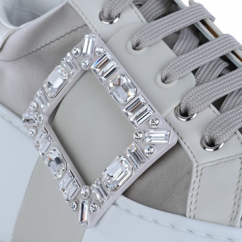 BEIGE SATIN VIV' HIGH STRASS SKATE SNEAKERS