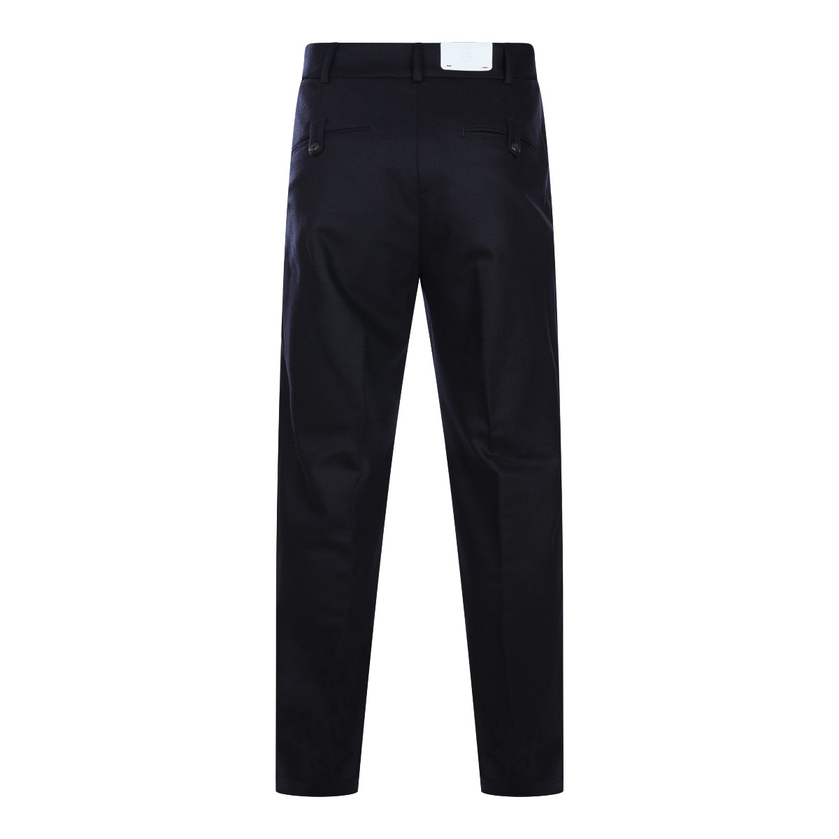 BLUE WOOL AND CASHMERE BLEND PANTS