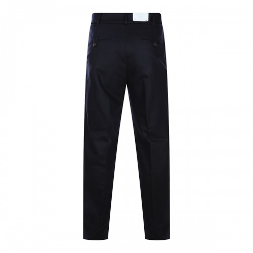 BLUE WOOL AND CASHMERE BLEND PANTS