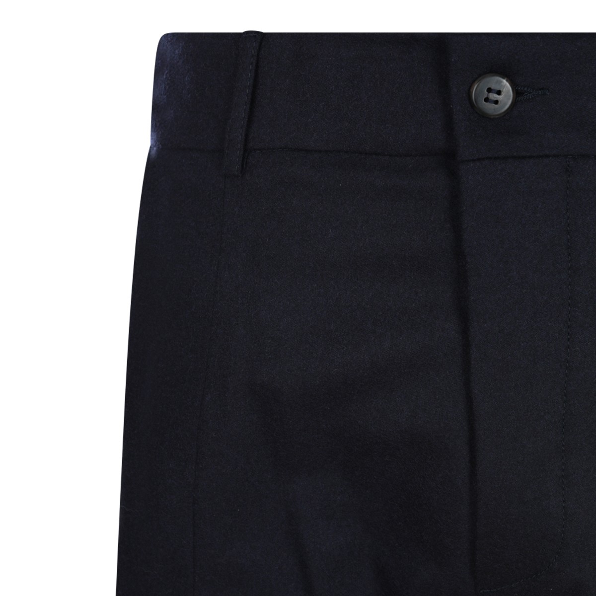 BLUE WOOL AND CASHMERE BLEND PANTS